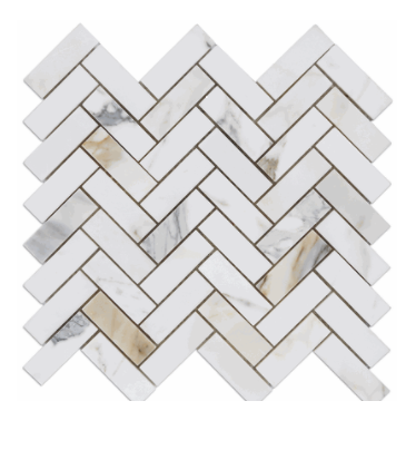 Calacatta Oro Herringbone Mosaic