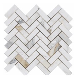 Calacatta Oro Herringbone Mosaic