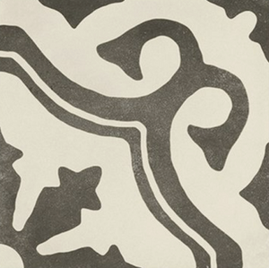 Porto Della D (B&W) Patterned Tile