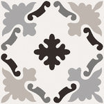 Black and White 3 Patterned Tile
