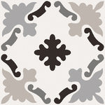 Black and White 3 Patterned Tile