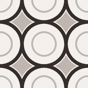 Black and White 5 Patterned Tile