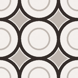 Black and White 5 Patterned Tile