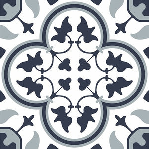 Annandale Mid Blue Patterned Tile