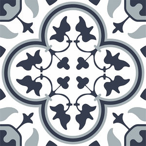 Annandale Mid Blue Patterned Tile