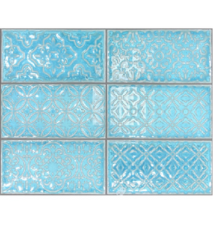 Patrona Aquamarina Patterned Subway Tile