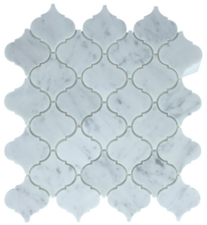Carrara Arabesque Honed Mosaic