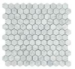 Carrara Small Hexagon Honed Mosaic