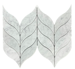 Carrara Leaf Honed Mosaic