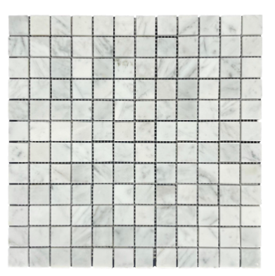 Carrara Small Square Honed Mosaic