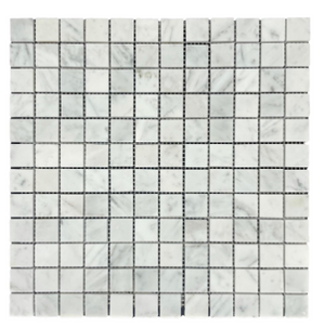 Carrara Small Square Honed Mosaic