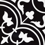 Fleur Black Patterned Tile