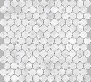 Giana Carrara Penny Round Mosaic