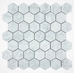 Carrara Medium Hexagon Honed Mosaic