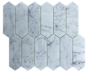 Carrara Long Hexagon Mosaic
