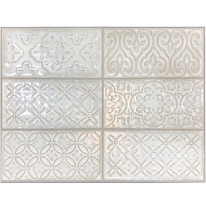 Patrona Vanilla Patterned Subway Tile