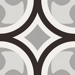 Black and White 1 Patterned Tile